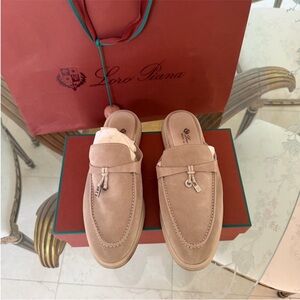 Loro Piana babouche suede loafers size 38.5